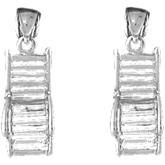 Sterling Silver 2mm Beach Chair/Chaise Earrings