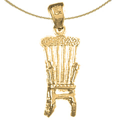 14K or 18K Gold Rocking Chair Pendant