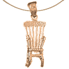 14K or 18K Gold Rocking Chair Pendant