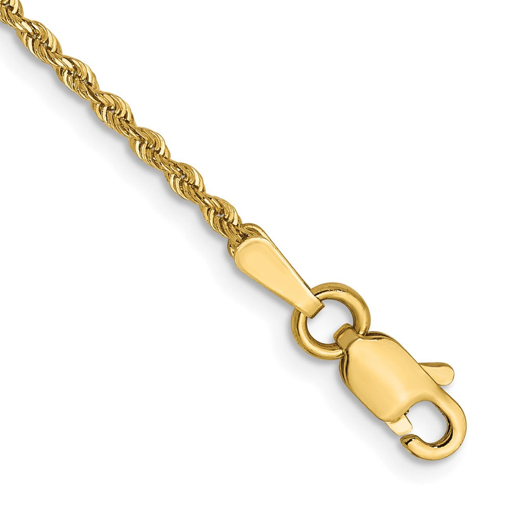 14K Yellow Gold 1.3mm Diamond-cut Rope Chain