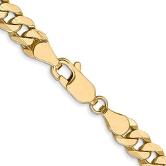 14K Yellow Gold 5.75mm Flat Beveled Curb Chain