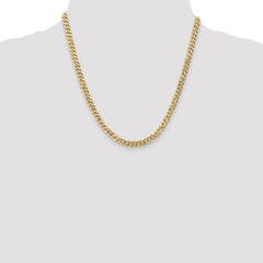 14K Yellow Gold 5.75mm Flat Beveled Curb Chain