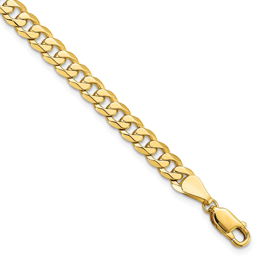 14K Yellow Gold 5.75mm Flat Beveled Curb Chain