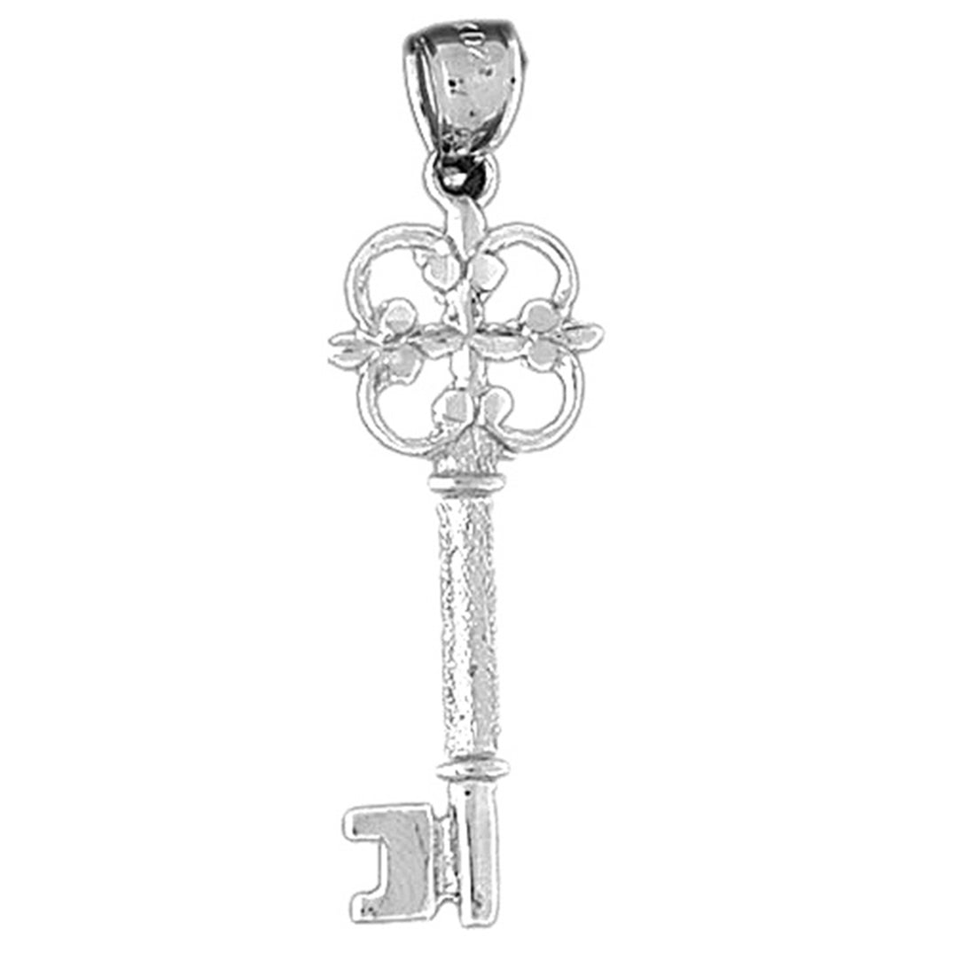 10K, 14K or 18K Gold Key Pendant