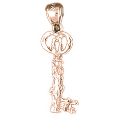 14K or 18K Gold Key Pendant