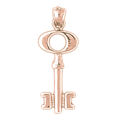 14K or 18K Gold Key Pendant