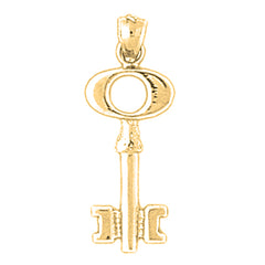 14K or 18K Gold Key Pendant