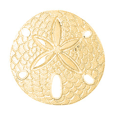 10K, 14K or 18K Gold Sand Dollar Pendant