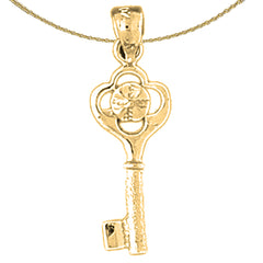 14K or 18K Gold Key Pendant