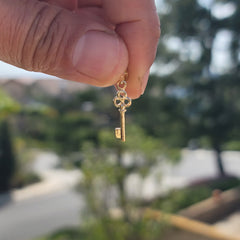 14K or 18K Gold Key Pendant