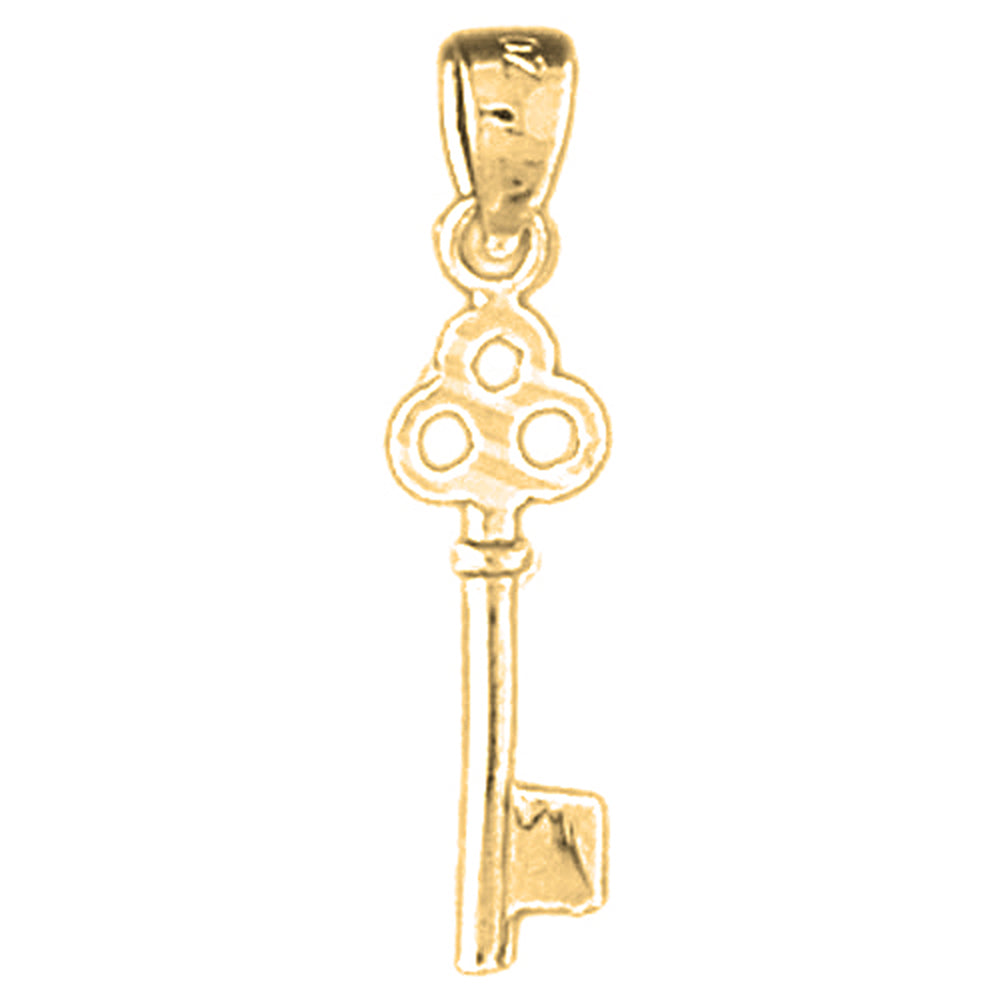 14K or 18K Gold Key Pendant