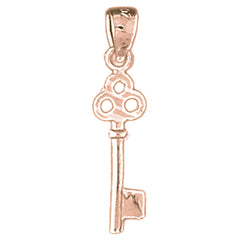 14K or 18K Gold Key Pendant