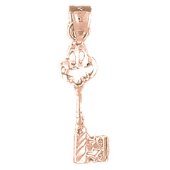 14K or 18K Gold Key Pendant