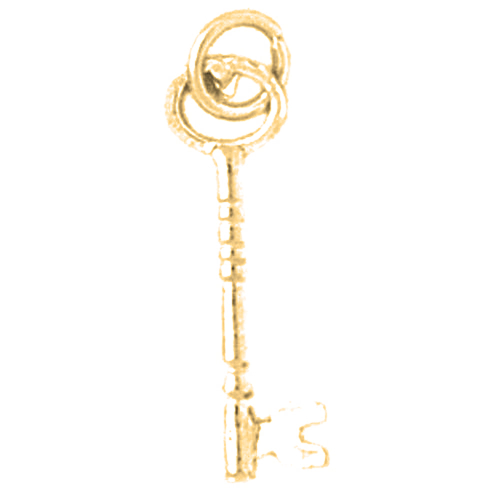 14K or 18K Gold Key Pendant