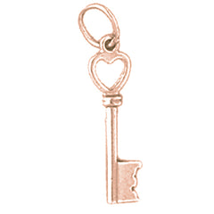 14K or 18K Gold Key Pendant