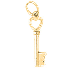 14K or 18K Gold Key Pendant