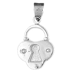 10K, 14K or 18K Gold Padlock, Lock Pendant