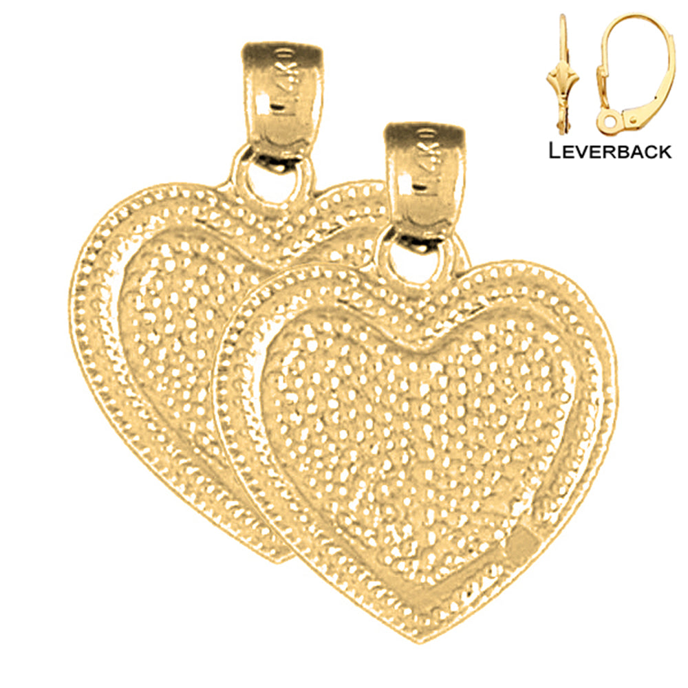 14K or 18K Gold Heart Earrings