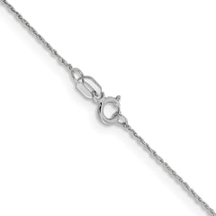 14K White Gold .8mm Loose Rope Chain