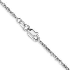 14K White Gold 1.5mm Loose Rope Chain