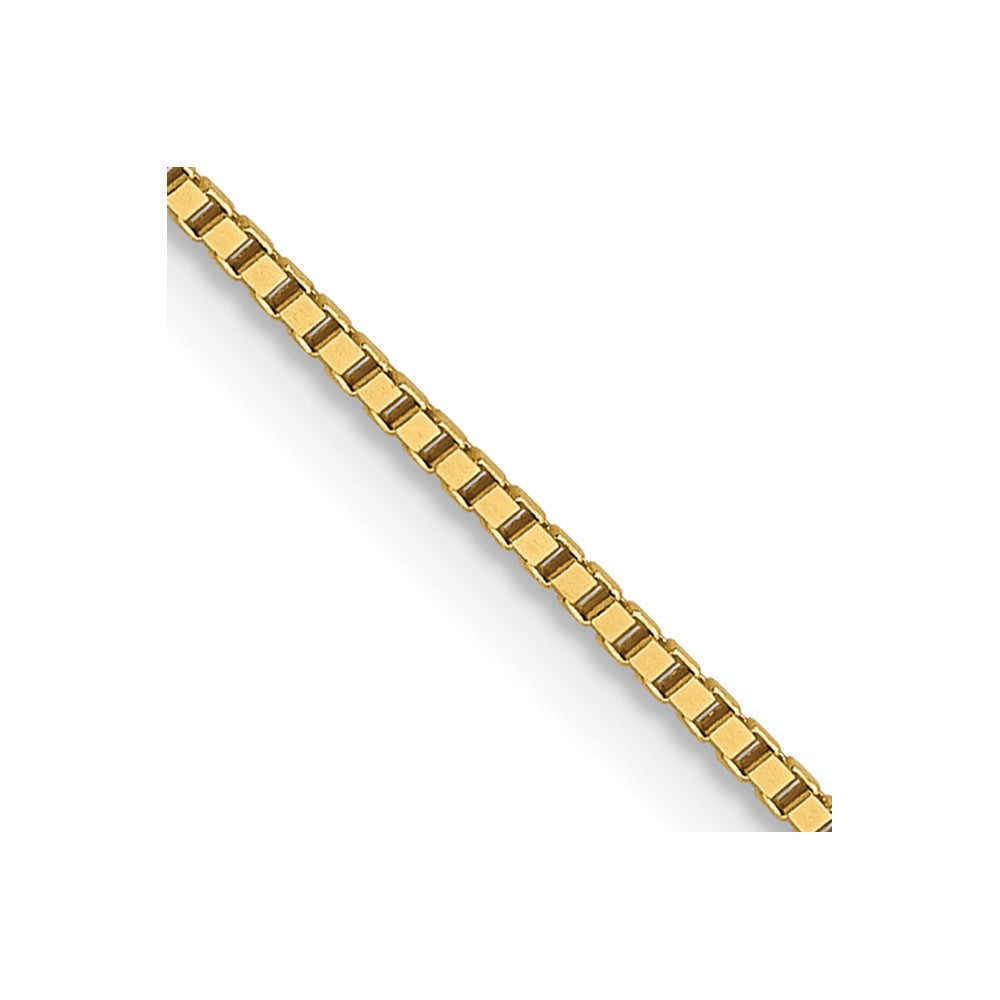 14K Yellow Gold .8mm Box with Spring Ring Clasp Chain