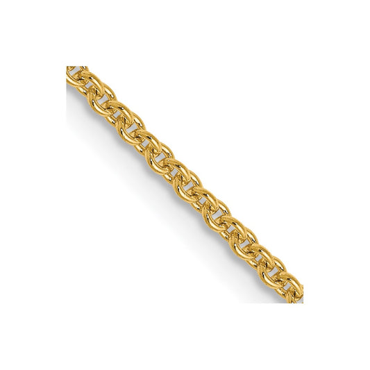 14K Yellow Gold 1.4mm Round Cable Chain