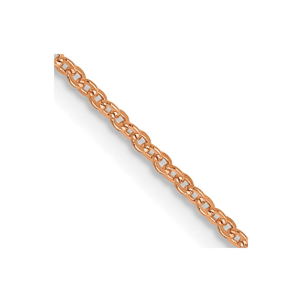 14K Rose Gold 1.1mm Flat Cable Chain