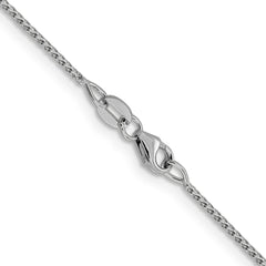 14K White Gold 1mm Diamond-cut Open Franco Chain