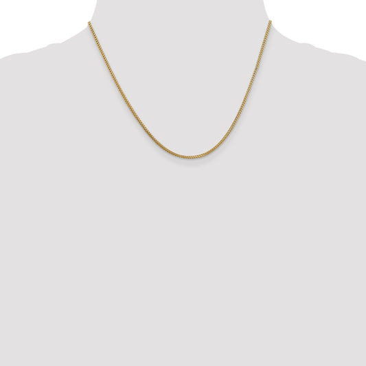 14K Yellow Gold 1.25mm Franco Chain