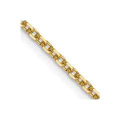 14K Yellow Gold 1.5mm Diamond-cut Rolo Chain