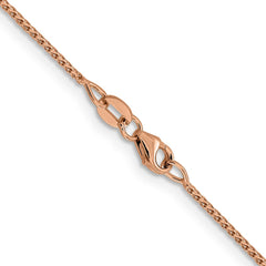 Offene Franco-Kette aus 14 Karat Roségold, 1 mm, diamantiert