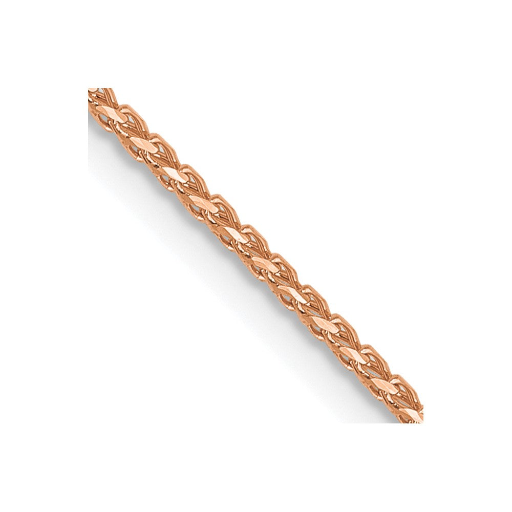 14K Rose Gold 1mm Diamond-cut Open Franco Chain