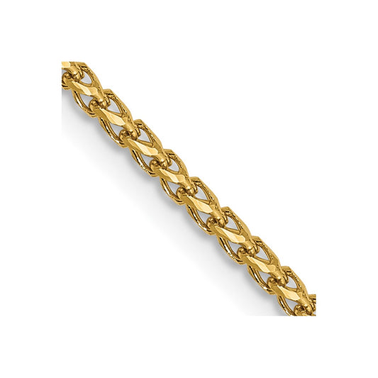 14K Yellow Gold 1.4mm Diamond-cut Open Franco Chain