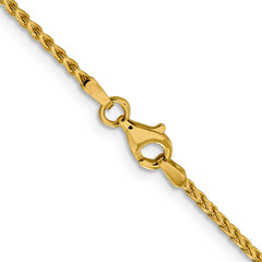 14K Yellow Gold 1.6mm Diamond-cut Open Franco Chain