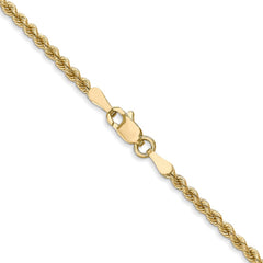 14K Yellow Gold 2.25mm Solid Regular Rope Chain