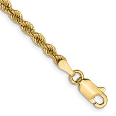14K Yellow Gold 2.75mm Solid Regular Rope Chain