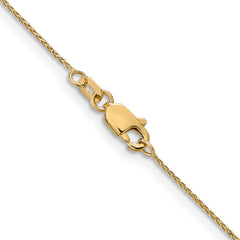 Cadena Spiga de oro amarillo de 14 quilates de 0,65 mm con talla de diamante