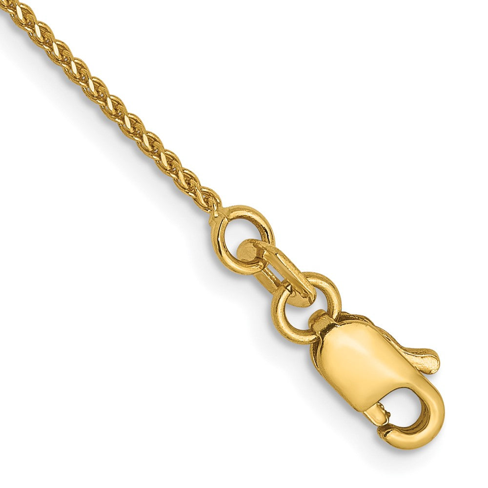 14K Yellow Gold 1mm Diamond-cut Spiga Chain