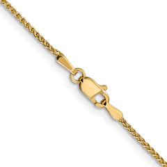 14K Yellow Gold 1.2mm Diamond-cut Spiga Chain