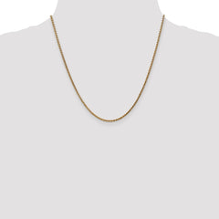 14K Yellow Gold 1.8mm Solid Diamond-cut Spiga Chain