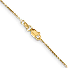 14K Yellow Gold .9mm Round Cable Chain