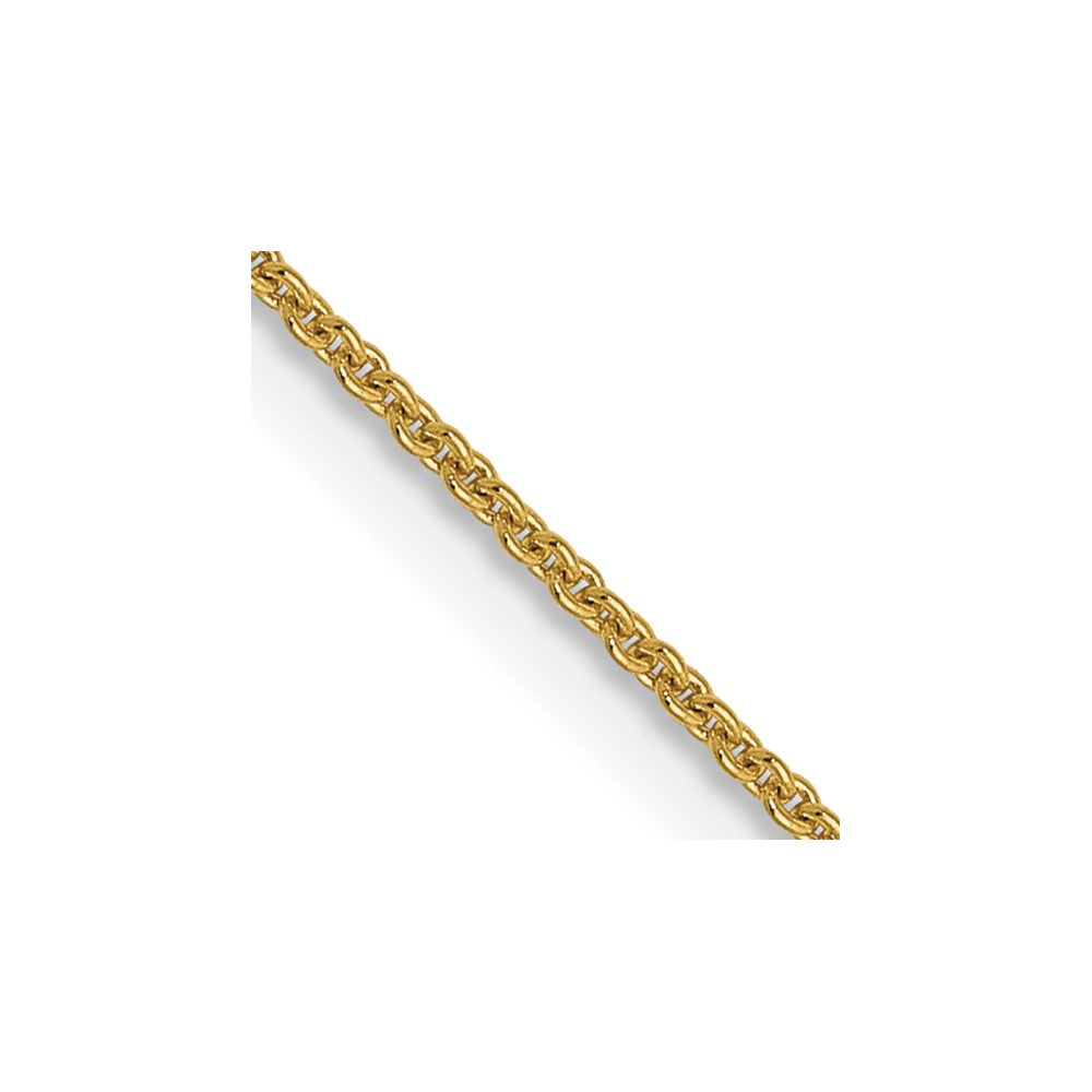 14K Yellow Gold .9mm Round Cable Chain