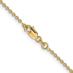 14K Yellow Gold 1.8mm Round Cable Chain