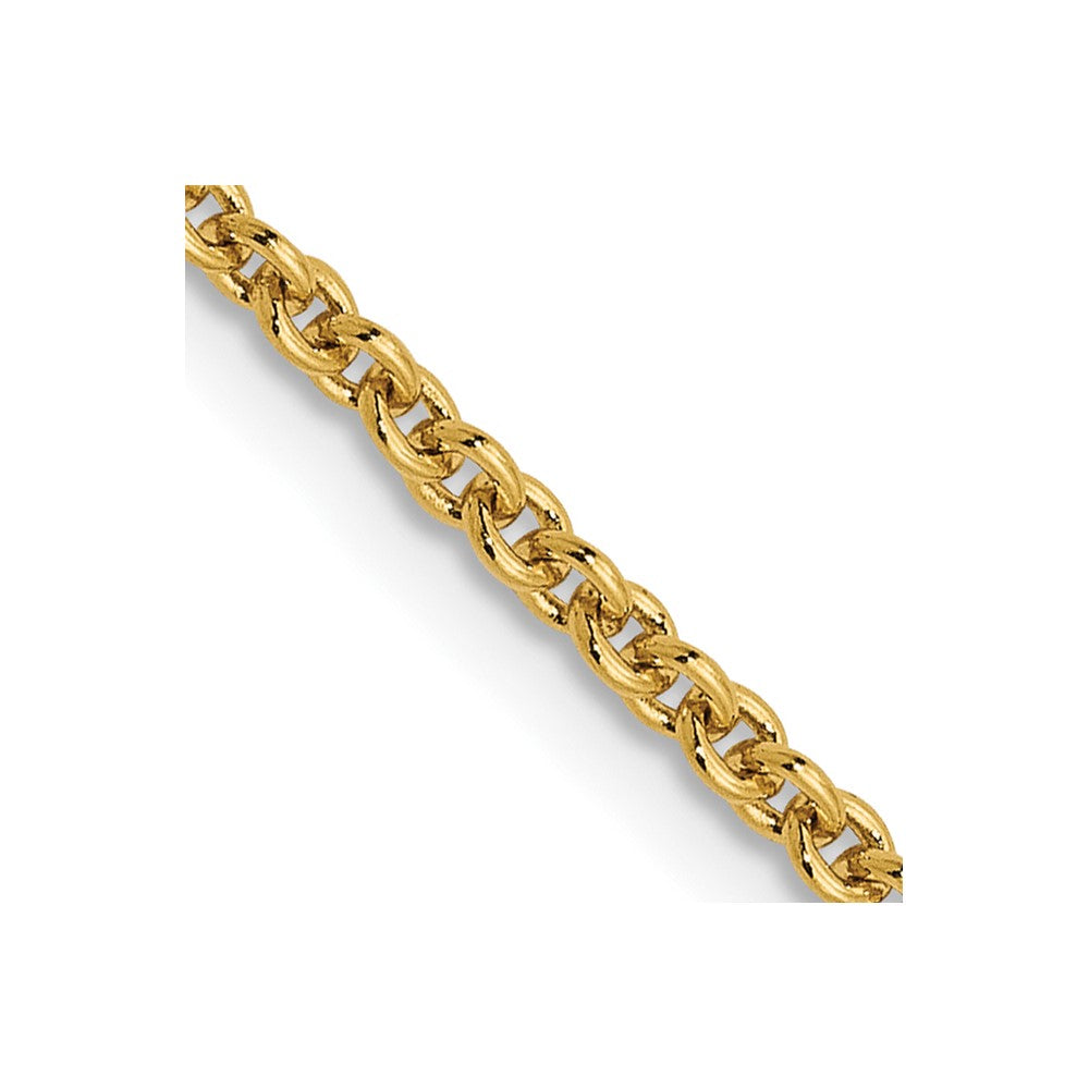 14K Yellow Gold 1.8mm Round Cable Chain