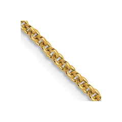 14K Yellow Gold 1.8mm Round Cable Chain