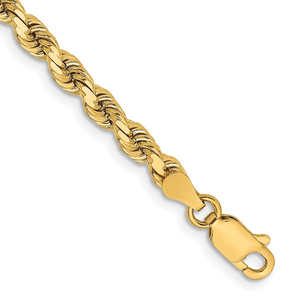 14K Yellow Gold 3.75mm Diamond-cut Rope Chain