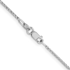 14K White Gold 1.15mm Diamond-cut Open Franco Chain