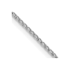 14K White Gold 1.15mm Diamond-cut Open Franco Chain