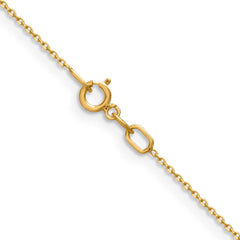 Cadena Rolo con talla de diamante de 0,85 mm en oro amarillo de 14 quilates