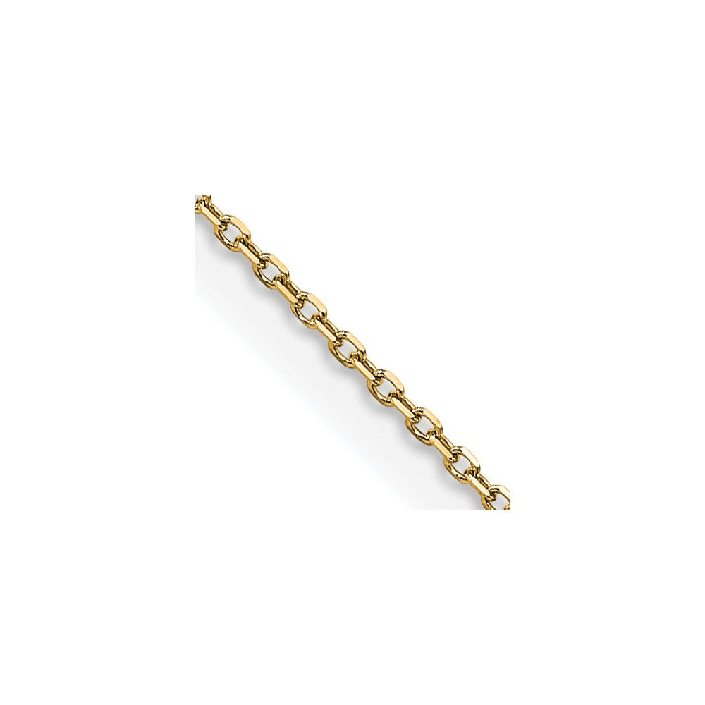 14K Yellow Gold .85mm Diamond-cut Rolo Chain